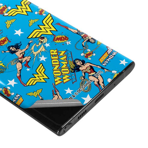 DC Comics Wonder Woman Action pose pattern Galaxy Note 10 Skin